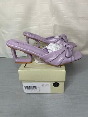 GC Shoes Flux Knotted Block Heel Sandals Lilac Womens Size 8